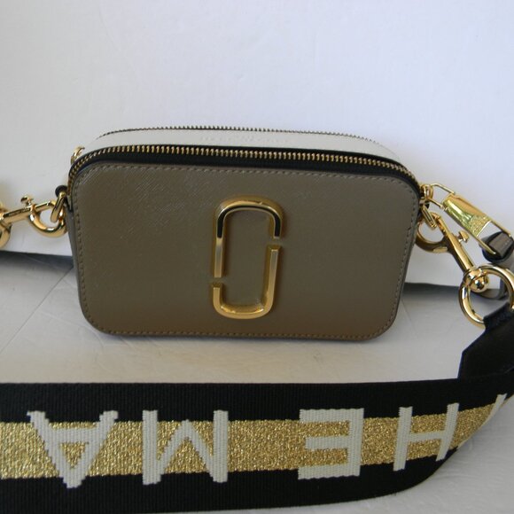 Marc Jacobs Handbags - MARC JACOBS SNAPSHOT COLORBLOCK NEUTRAL COLORS SAFFIANO LEATHER CROSSBODY BAG